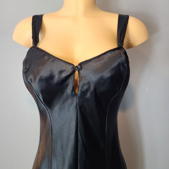 Vtg Cacique Satin Maxi Slip Dress Romantic Whimsigoth Sz Medium New 1920s Y2K - Picture 10 of 11